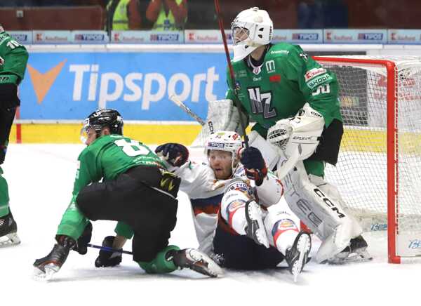 Brankár Jason Grande (Nové Zámky) v akcii.